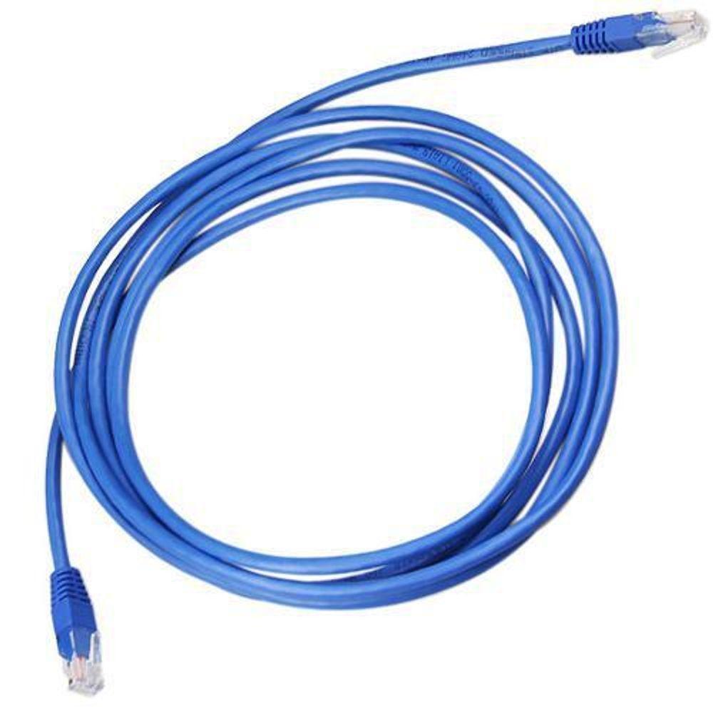 Cabo De Rede Ethernet Lan Rj45 Cat5e Azul 3 Mts - 1