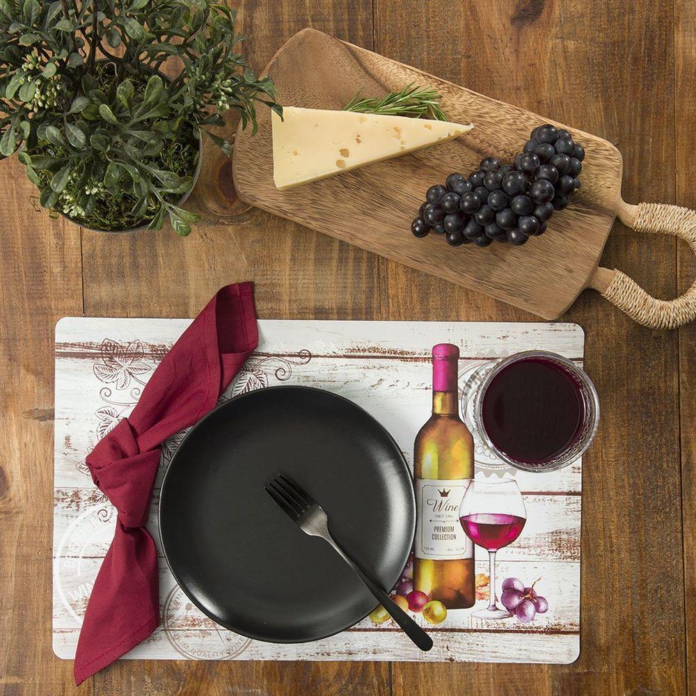 Jogo Americano Copa E Cia 6 Peças Pp Flex Wine - 2