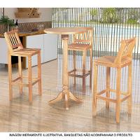 Mesa Bistro Redonda Rústica - Natural - Bege - 3