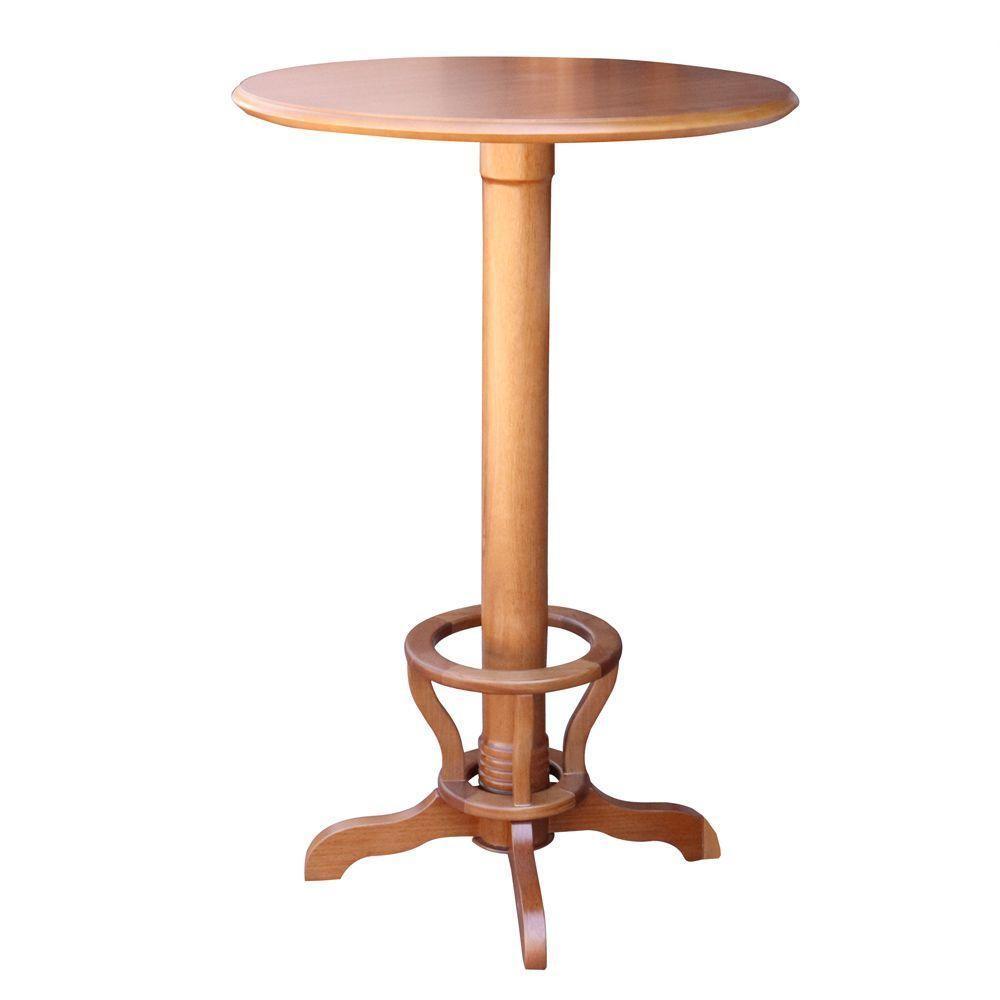 Mesa Bar Redonda com Suporte para Pés - 1