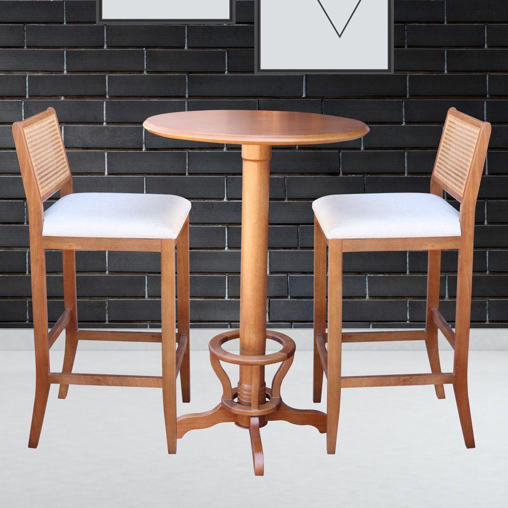 Mesa Bar Redonda com Suporte para Pés - 3