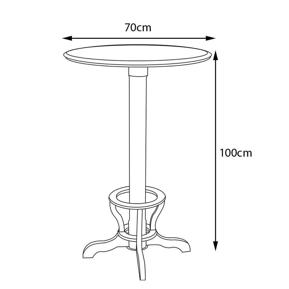 Mesa Bar Redonda com Suporte para Pés - 6