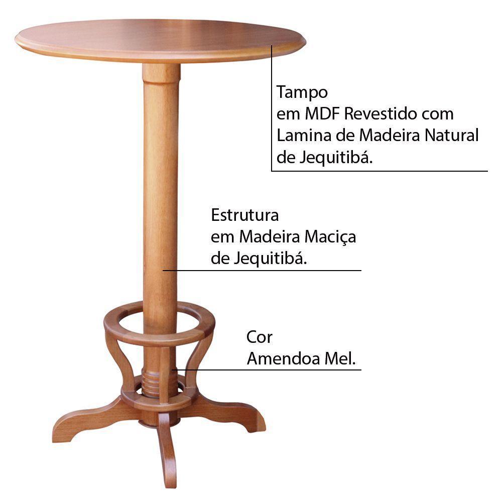 Mesa Bar Redonda com Suporte para Pés - 7
