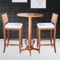 Mesa Bar Redonda com Suporte para Pés - 3