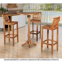 Mesa Bistro Redonda Rústica - Castanho - Marrom - 3