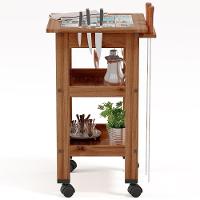 Kit 2 Carrinhos De Churrasco Bistrô Churrasqueira Imbuia - 2