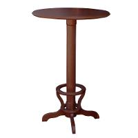 Mesa Bar Redonda com Suporte para Pés Madeira Maciça Adan - 5