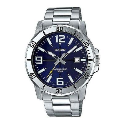 Relógio Casio Masculino Ref: Mtp-vd01d-2bvudf Casual Prateado