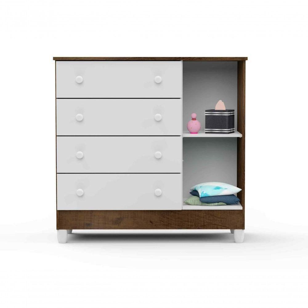 Quarto De Bebê Gabrielle Berço 3 Em 1 Cômoda Branco - 3