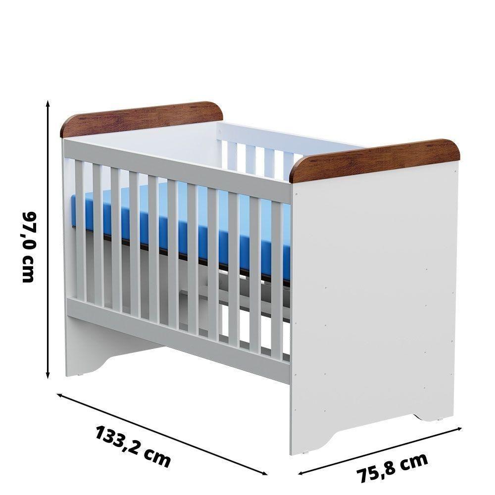 Quarto De Bebê Gabrielle Berço 3 Em 1 Cômoda Branco - 5