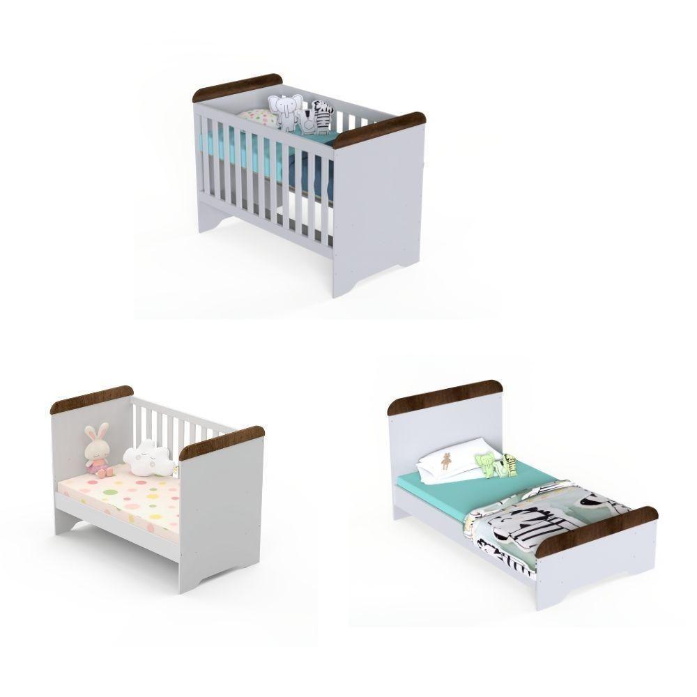 Quarto De Bebê Gabrielle Berço 3 Em 1 Cômoda Branco - 6