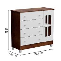 Quarto De Bebê Gabrielle Berço 3 Em 1 Cômoda Branco - 2