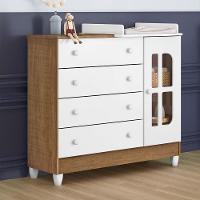 Quarto De Bebê Gabrielle Berço 3 Em 1 Cômoda Branco