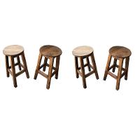 Jogo de Mesa Bistrô com 4 Banquetas de Madeira Maciça Moveis Neppel - 2