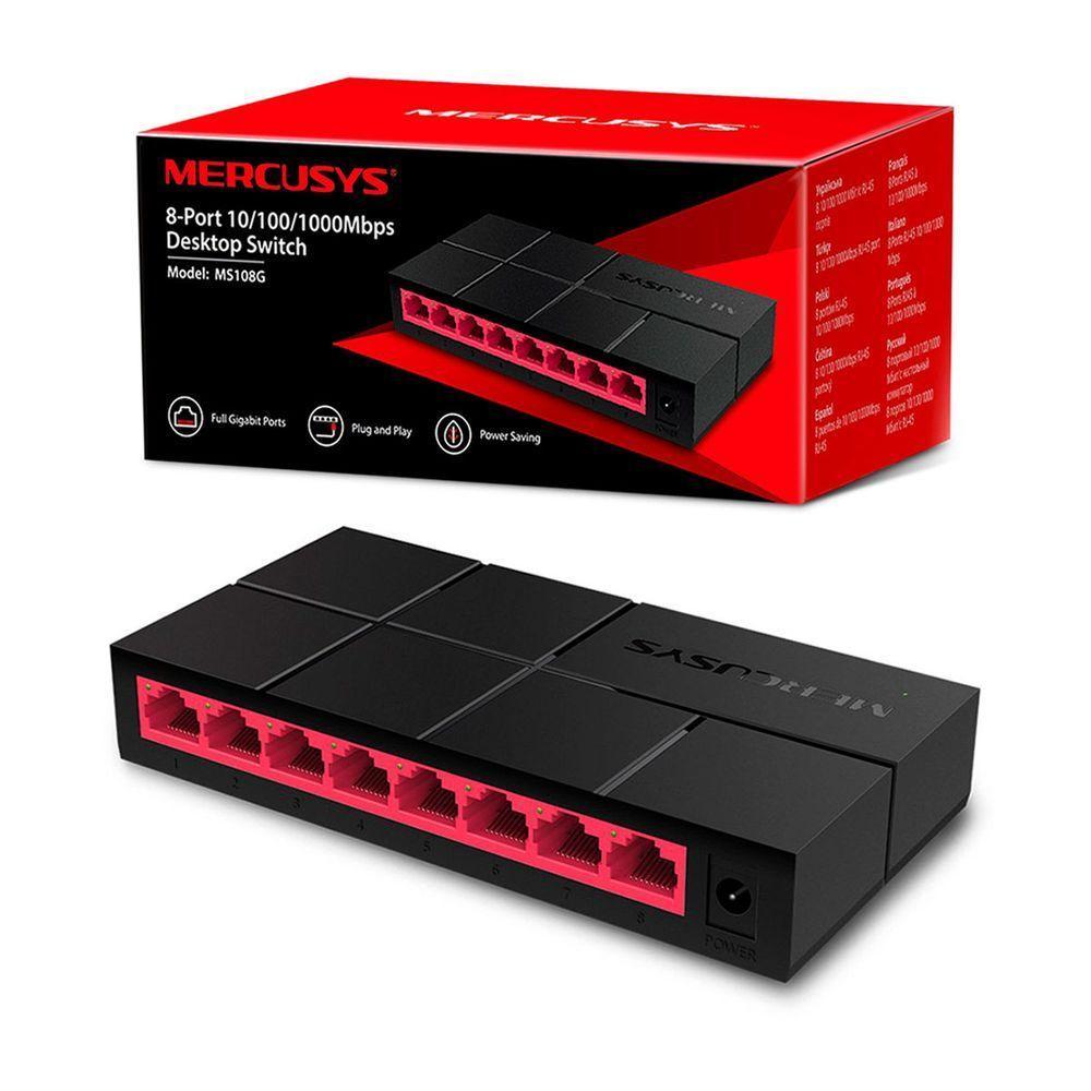 Switch Mercusys Ms108g Gigabit De 8 Portas 10/100/1000 Mbps - 2