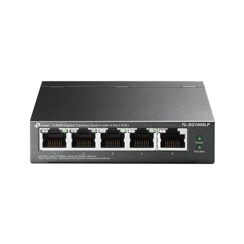 Switch Gigabit Profissional 10/100/1000 C/ 5 Portas (sendo 4 Poe) Tl-sg1005lp Smb - 1