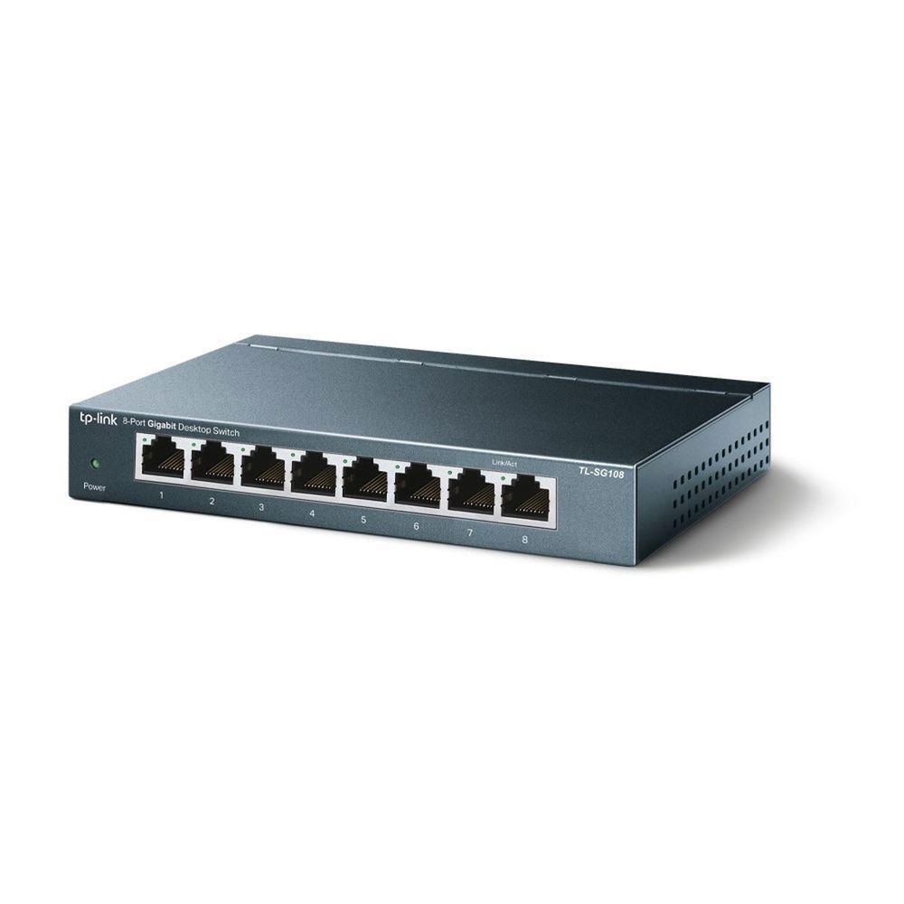 Switch 8 Portas Gigabit De Mesa 10/100/1000 Mbps Tl-Sg108 Sm - 4
