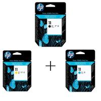 Cabeça De Impressão Hp 11 Kit C4810a / C4811a / C4813a - Preto Azul E Amarelo - 3 Cores - 1