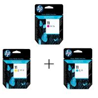 Cabeça De Impressão Hp 11 Kit C4812a / C4811a / C4813a - Magenta Azul E Amarelo - 3 Cores - 1