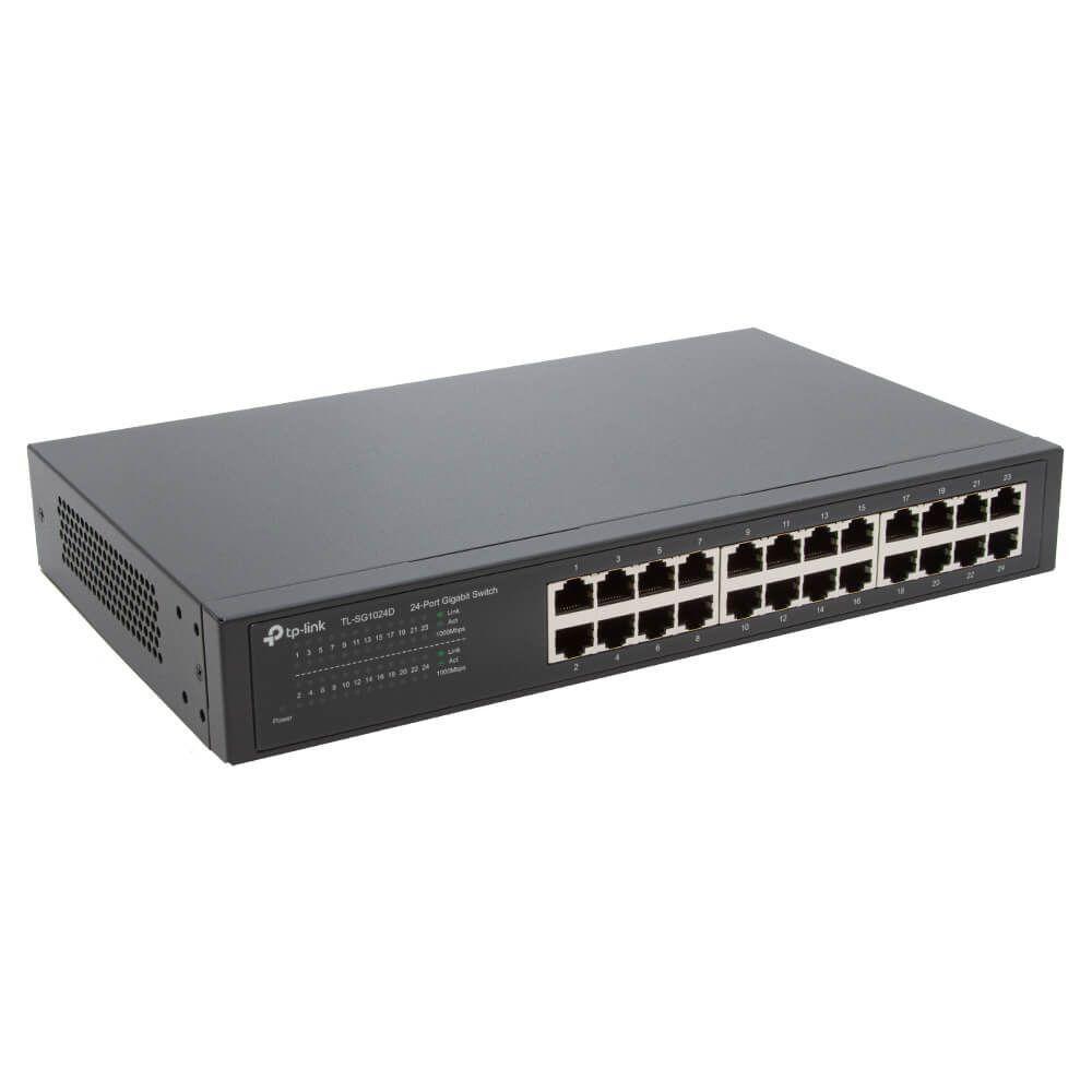 Switch Tp-link 24-port Gigabit Tl-sg1024d Preto - 1