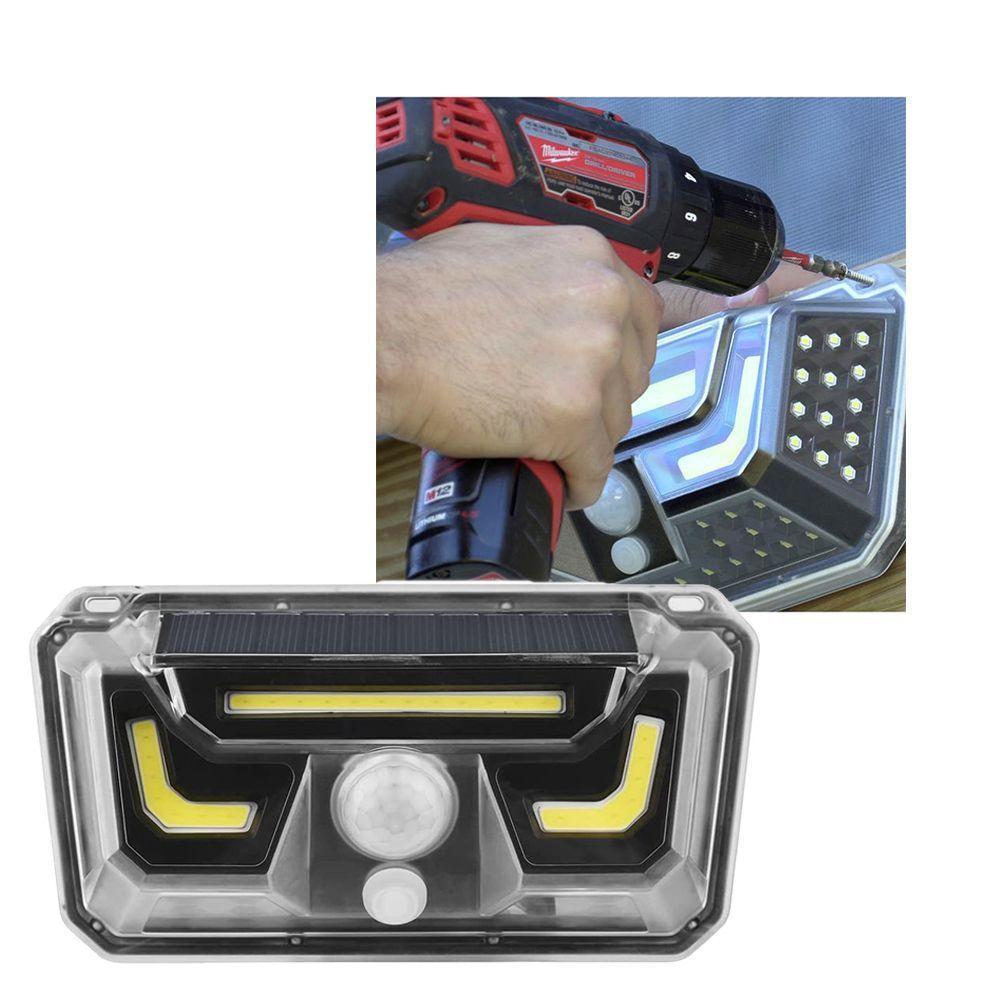 Luminaria Solar Sensor Bionico Movimento Spot Externo Lampad - 1