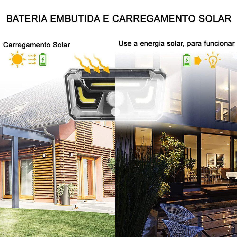 Luminaria Solar Sensor Bionico Movimento Spot Externo Lampad - 9