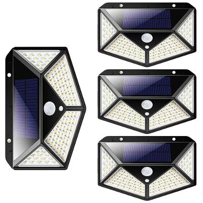 Luminaria Solar Sensor Movimento Andarela 100 Leds Kit 4 Uni