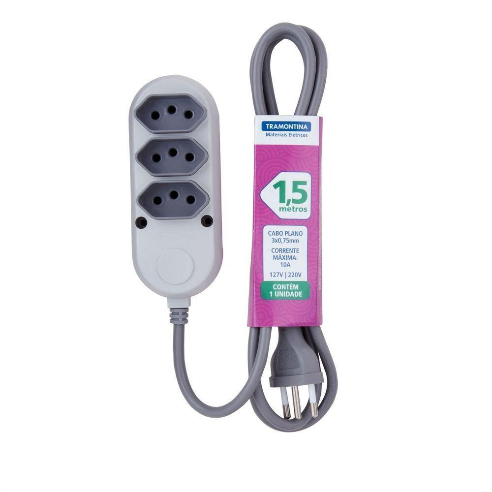 Extensão Múltipla 3 Tomadas 2p+t 10 A 250 V Tramontina 1,5 M Tramontina - 1