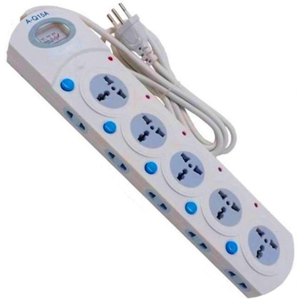 Regua Filtro Linha 16 Tomadas Com Multimetro Extensao - 1