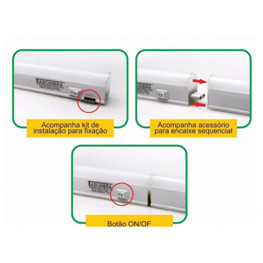 Luminária Linear Led 60 7w - Taschibra 6500k (branca) - 3