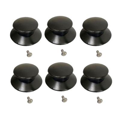 Kit 6 Pegador Puxador Panela Tampa Vidro E Ferro E Parafuso