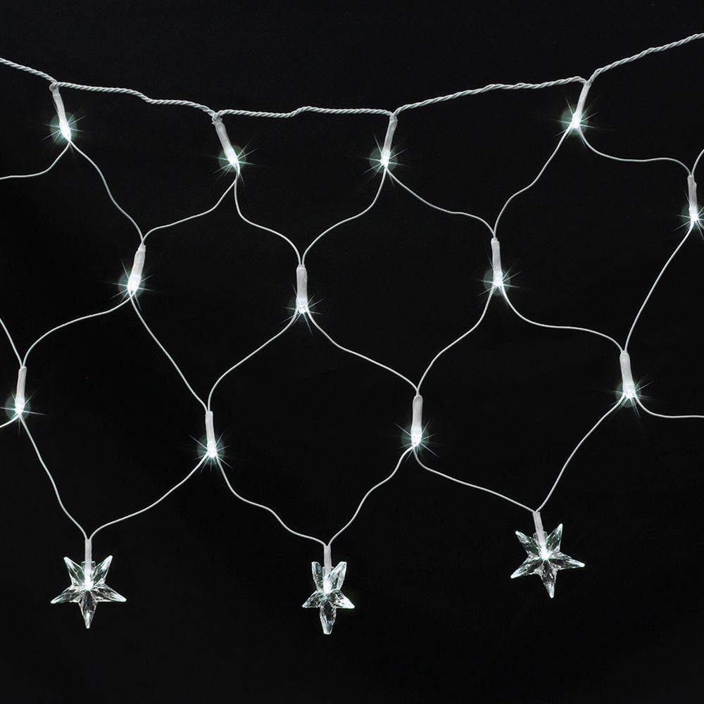 Cordão Luminoso Leds Taschibra Rede Estrela 3m 100 Led 110v 6500k Luz Fria - 1