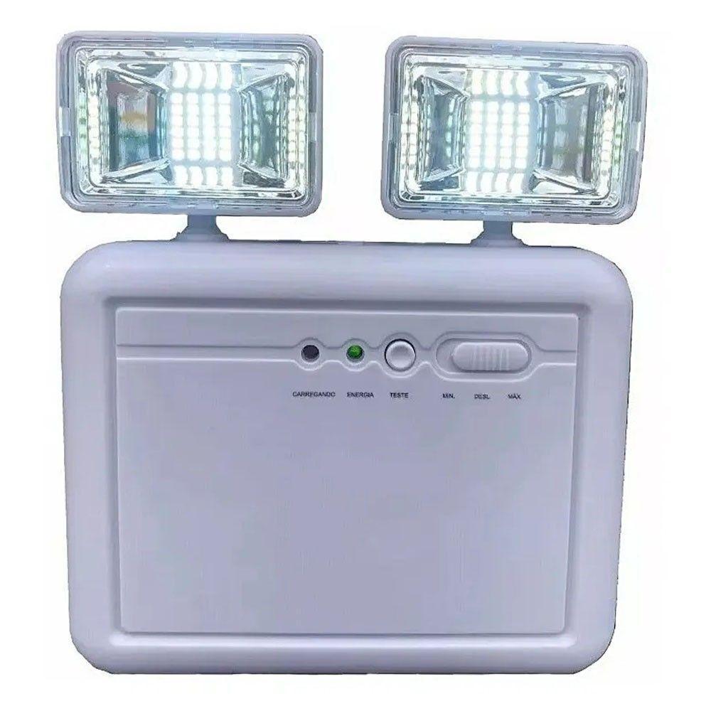 Luminaria De Emergencia 2 Farois Lampada Led - 3