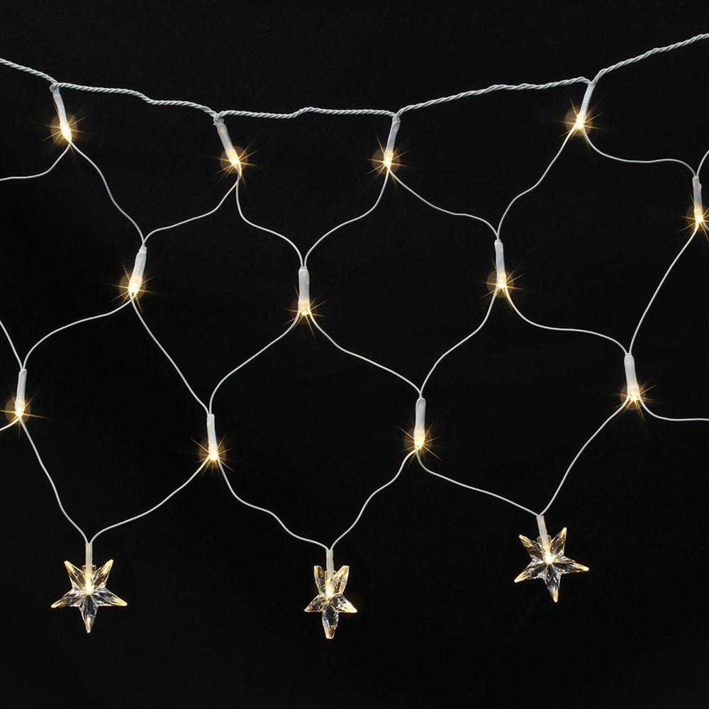 Cordão Luminoso Leds Taschibra Rede Estrela 3m 100 Led 110v 3000k Luz Quente - 1