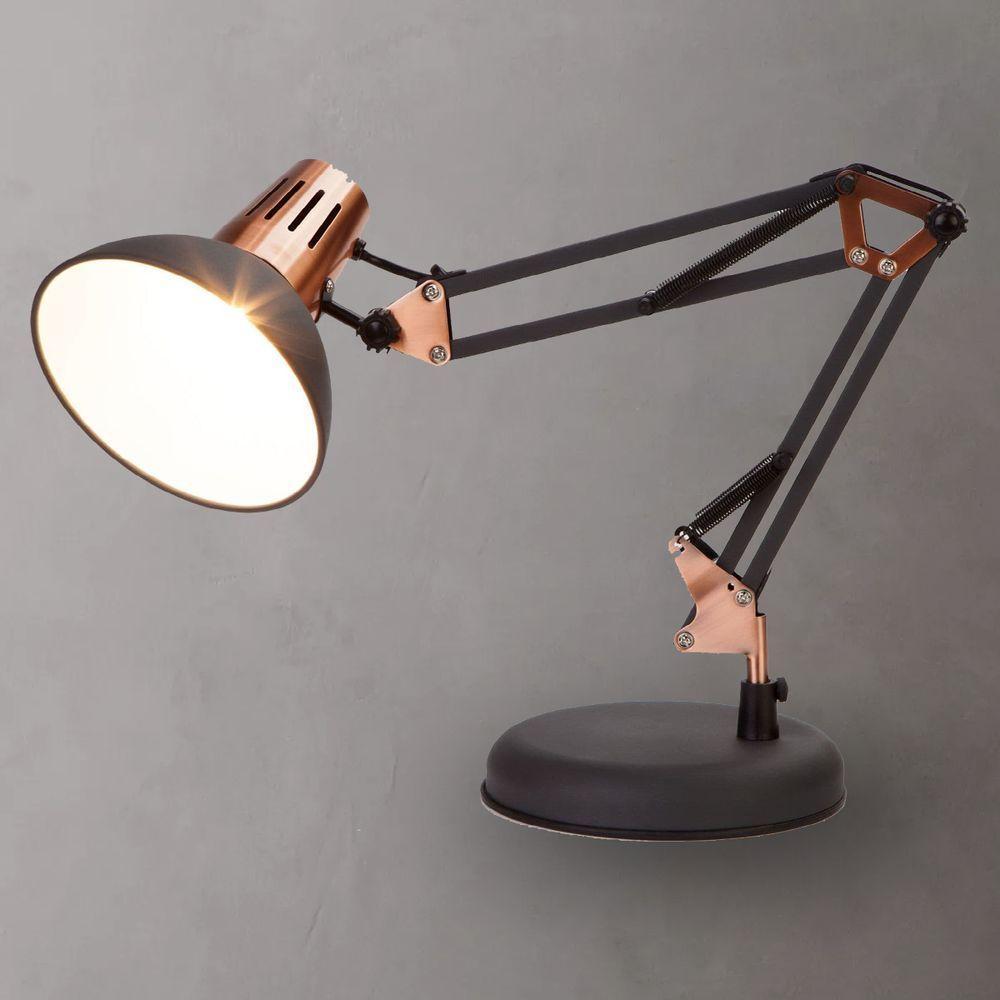 Luminária De Mesa Bravalumi Pixar Stylish Articulável E27 Bivolt Preto - 2