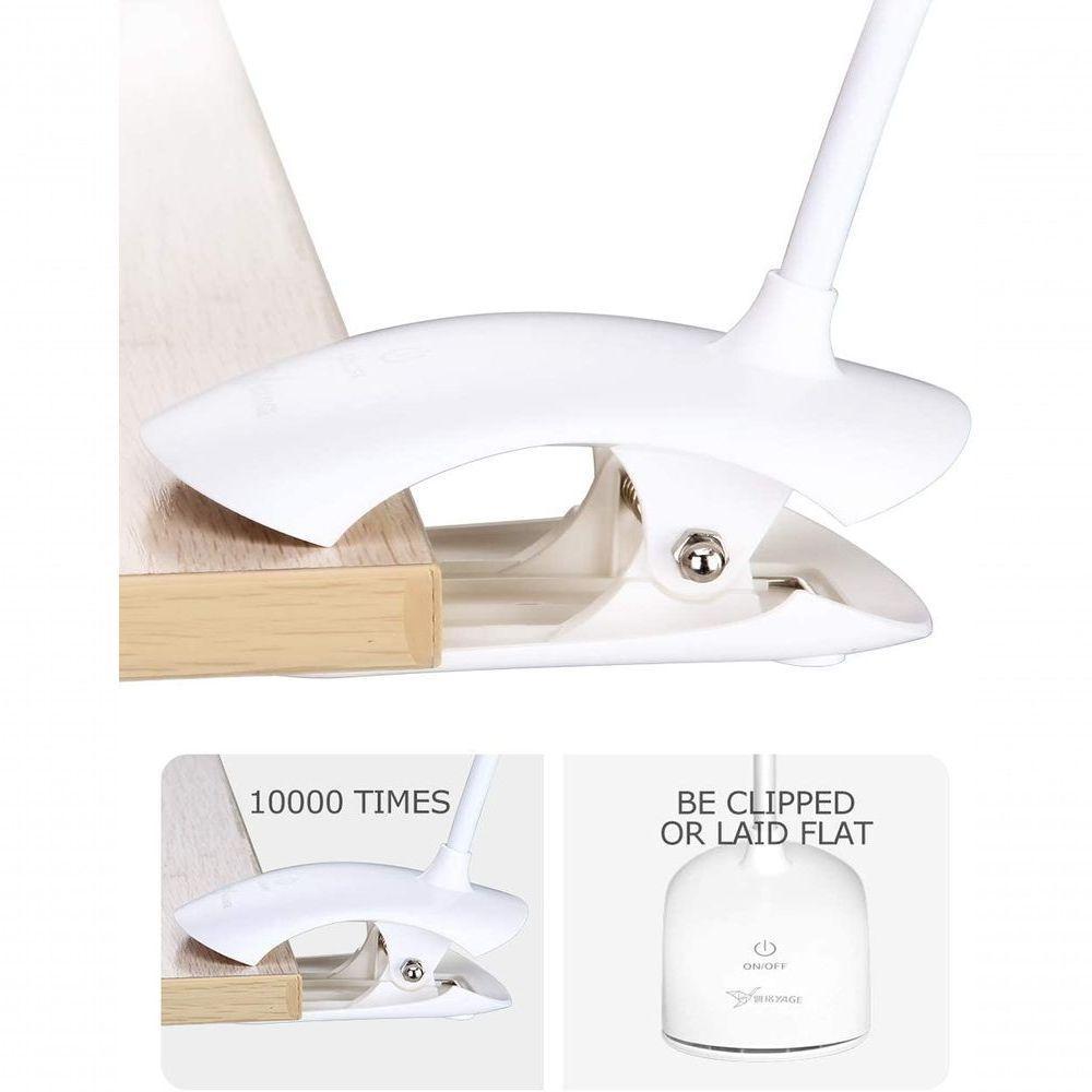 Luminária De Mesa Touch 14 Leds Ajustavel Garra Branca - 2