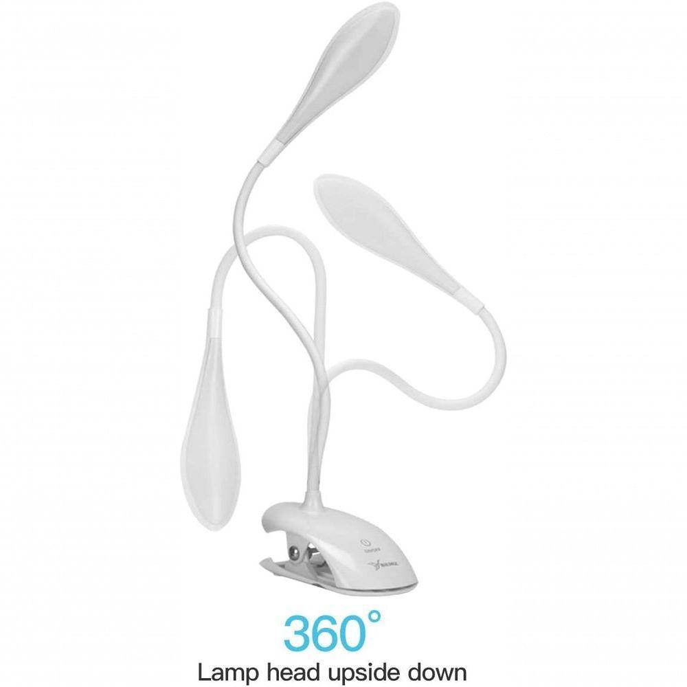 Luminária De Mesa Touch 14 Leds Ajustavel Garra Branca - 4