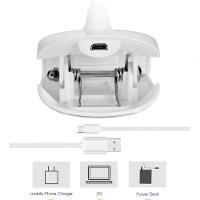 Luminária De Mesa Touch 14 Leds Ajustavel Garra Branca - 3