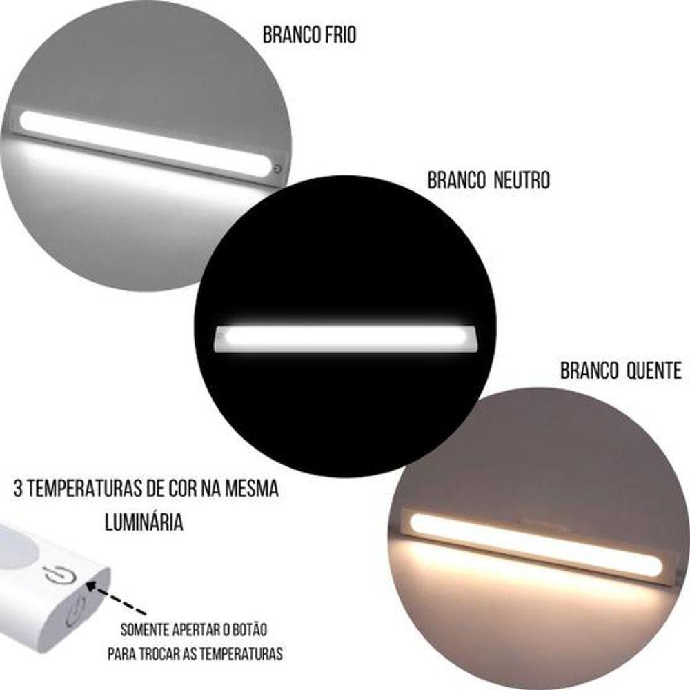 Luminaria Led Recarregável Barra Usb Quarto Cozinha Para Escritório Q-2070 - 2