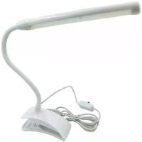 Luminária Flexível Tubo 13 Leds Com Clipe Prendedor Leitura Mesa Garra Fina - 1