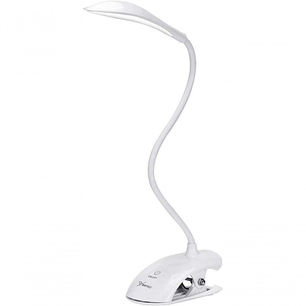 Luminária De Led Touch - Mesa Com Bateria E Cabo Usb Carregador Flexível Garra - 1