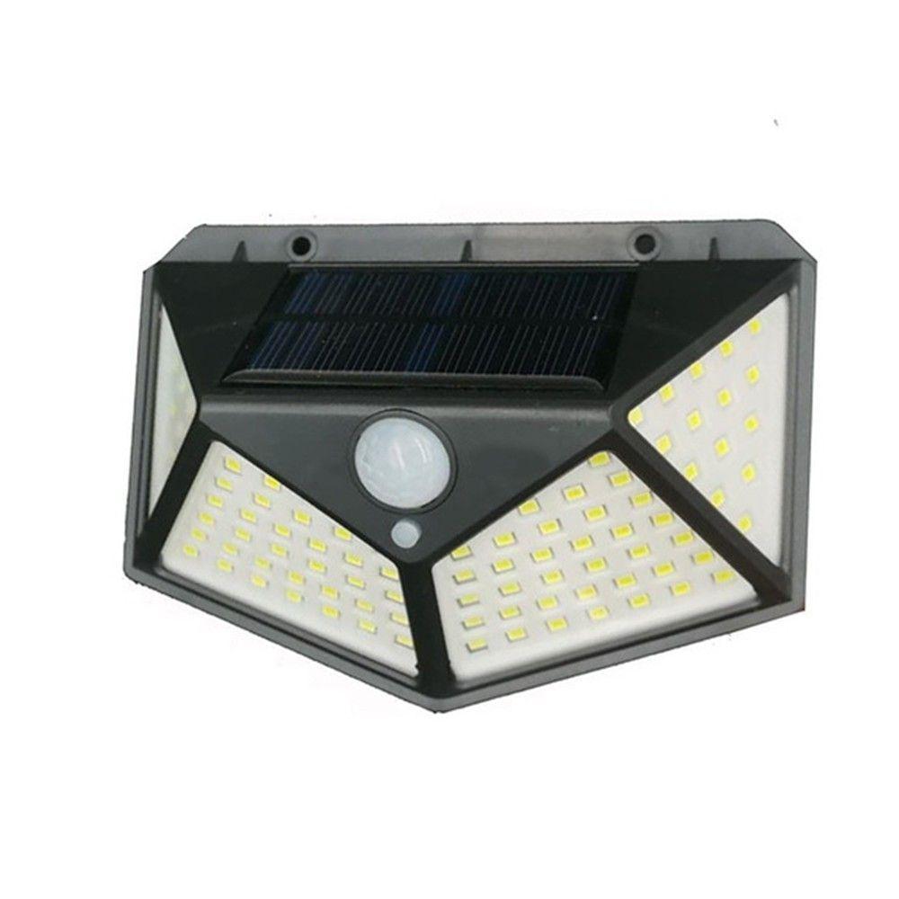 Luminária Energia Solar Parede 100 Led Sensor Presença - 1