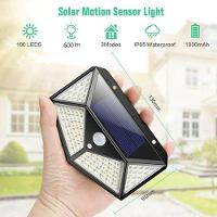 Luminária Energia Solar Parede 100 Led Sensor Presença - 7