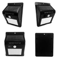 Luminária Externa Luz Parede Led Energia Solar Iluminação Sensor Presença Q-2206 - 1