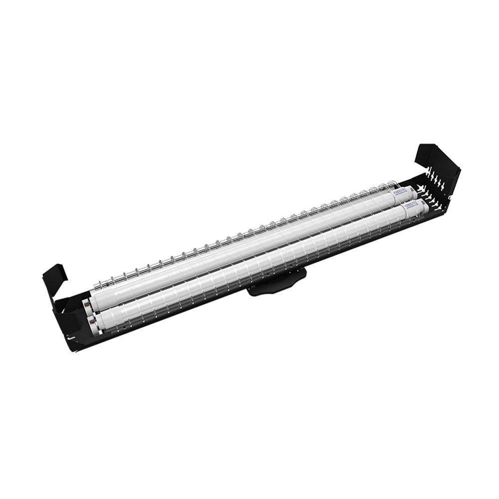 Luminária Lumifacil 70cm Aletada Com 2 Leds 3000k Taschibra Preto - 2