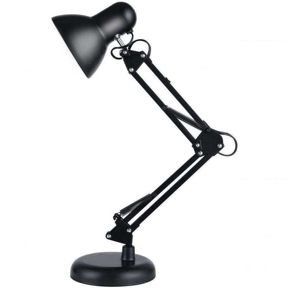 Luminaria Robo Articulada De Mesa Com Base Garra Computador Home Office G Preto - 1