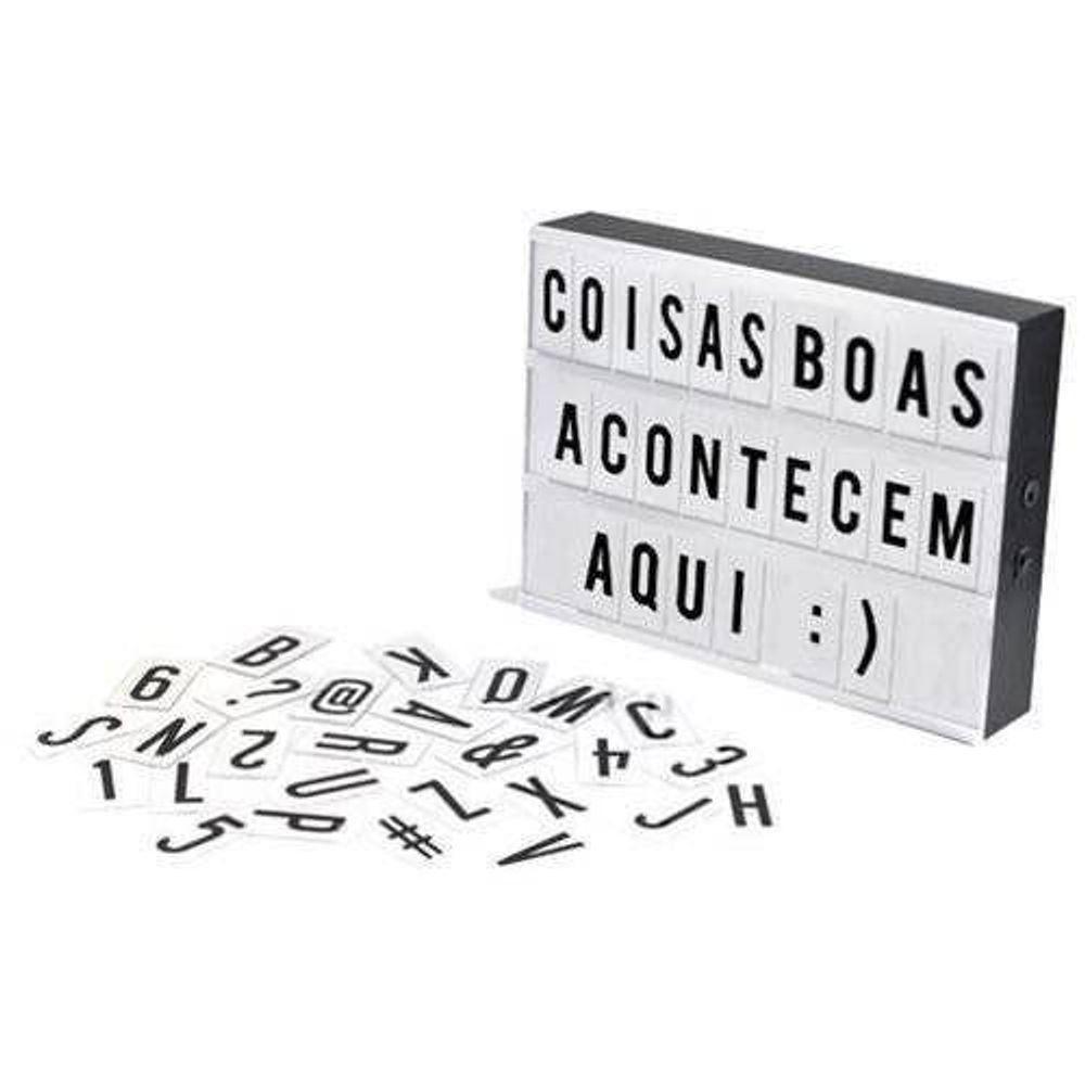Luminária De Cinema Light Box 96 Letras Números 20X15 A5 - 1