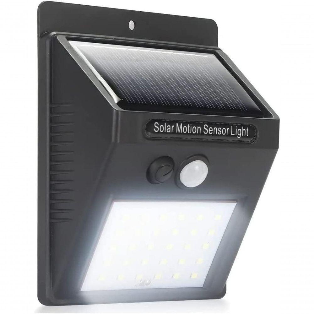 Luminária Solar30 Leds Arandela Com Sensor De Presença Luz Externa De Parede Jardim Q-2206 - 1