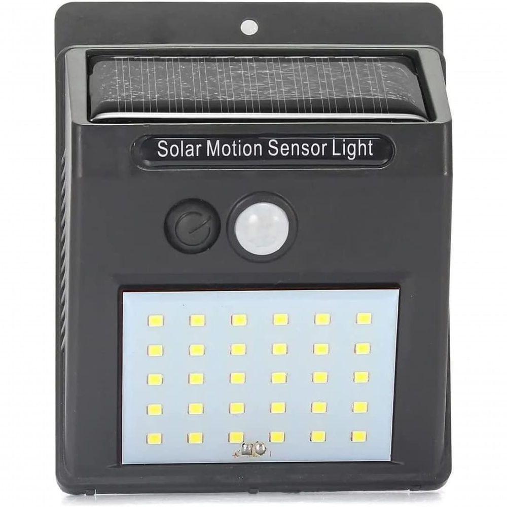 Luminária Solar30 Leds Arandela Com Sensor De Presença Luz Externa De Parede Jardim Q-2206 - 4