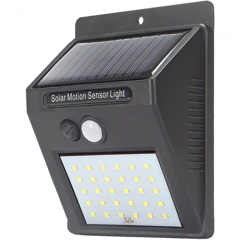 Luminária Solar30 Leds Arandela Com Sensor De Presença Luz Externa De Parede Jardim Q-2206 - 5